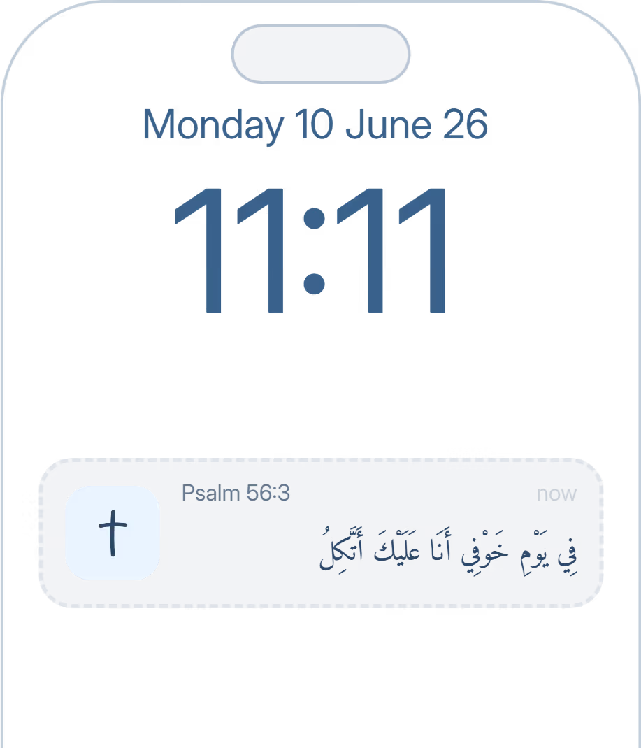 A Bishara reminder arriving as an iPhone notification